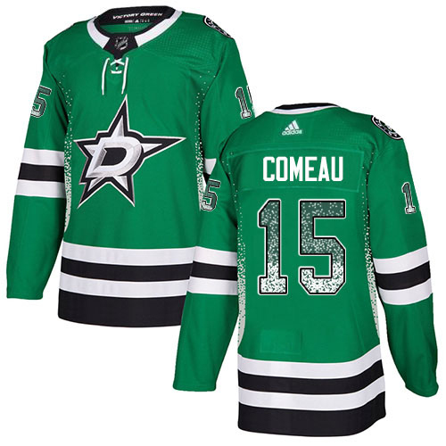 Adidas Men Dallas Stars 15 Blake Comeau Green Home Authentic Drift Fashion Stitched NHL Jersey